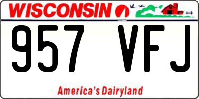 WI license plate 957VFJ