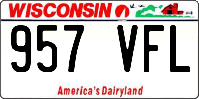 WI license plate 957VFL