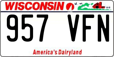WI license plate 957VFN