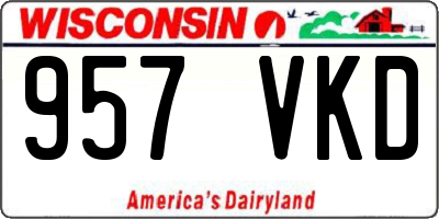WI license plate 957VKD