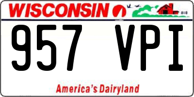 WI license plate 957VPI