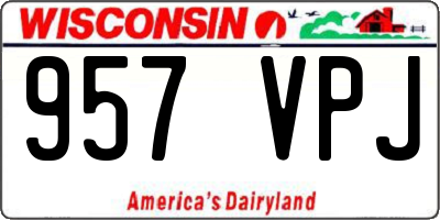 WI license plate 957VPJ
