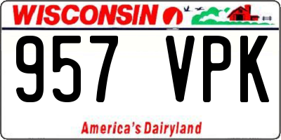 WI license plate 957VPK
