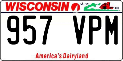 WI license plate 957VPM