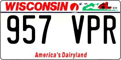 WI license plate 957VPR