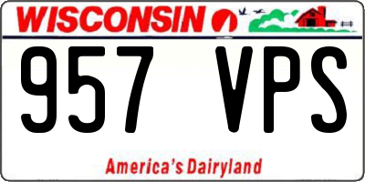WI license plate 957VPS