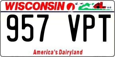 WI license plate 957VPT