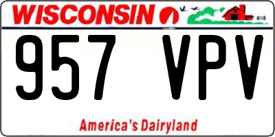 WI license plate 957VPV
