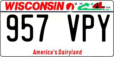 WI license plate 957VPY