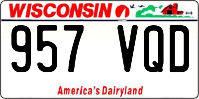 WI license plate 957VQD