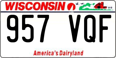 WI license plate 957VQF