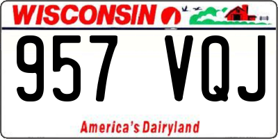 WI license plate 957VQJ