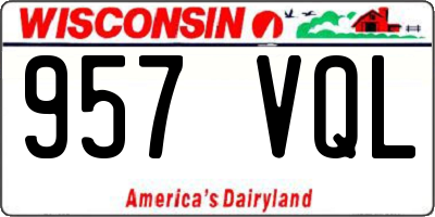 WI license plate 957VQL