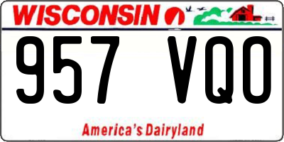 WI license plate 957VQO