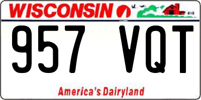 WI license plate 957VQT
