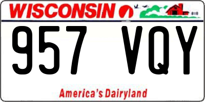 WI license plate 957VQY