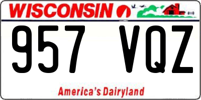 WI license plate 957VQZ