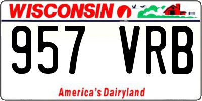 WI license plate 957VRB
