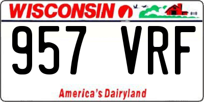 WI license plate 957VRF