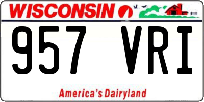 WI license plate 957VRI