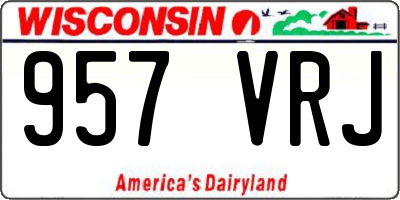 WI license plate 957VRJ