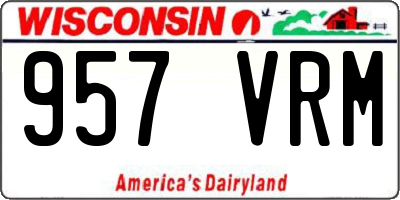 WI license plate 957VRM
