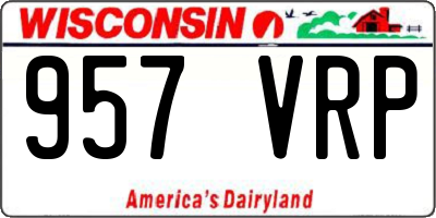 WI license plate 957VRP