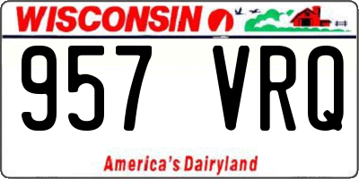 WI license plate 957VRQ