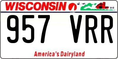 WI license plate 957VRR