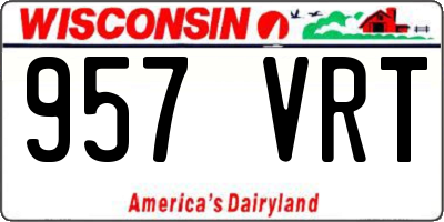 WI license plate 957VRT