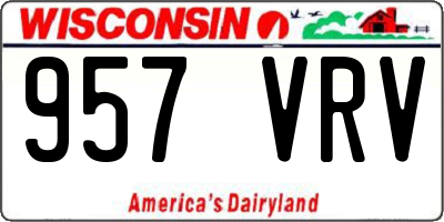 WI license plate 957VRV