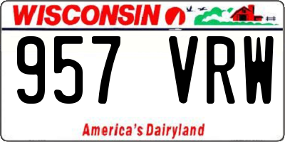 WI license plate 957VRW