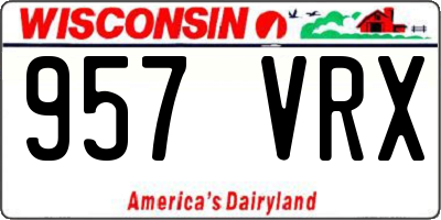 WI license plate 957VRX