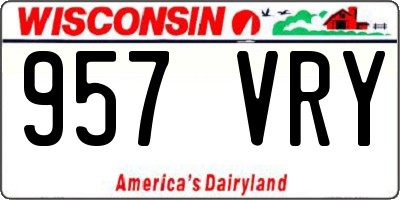 WI license plate 957VRY