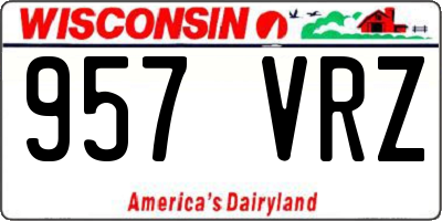 WI license plate 957VRZ