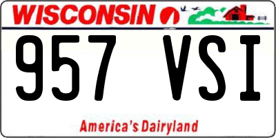 WI license plate 957VSI