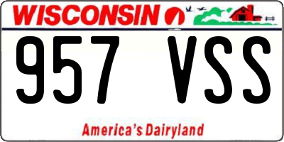 WI license plate 957VSS