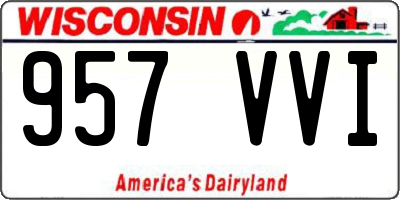 WI license plate 957VVI