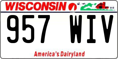 WI license plate 957WIV