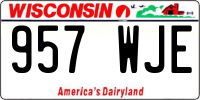 WI license plate 957WJE
