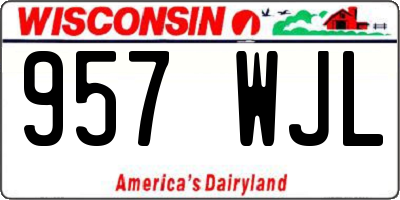 WI license plate 957WJL