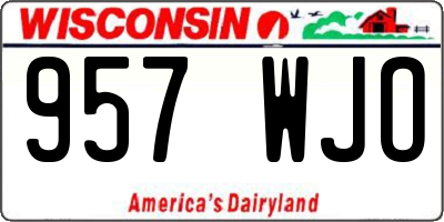 WI license plate 957WJO