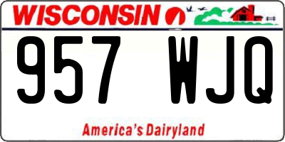 WI license plate 957WJQ