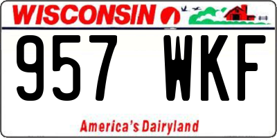 WI license plate 957WKF