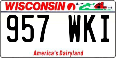 WI license plate 957WKI