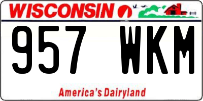 WI license plate 957WKM