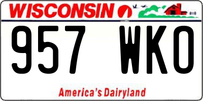 WI license plate 957WKO