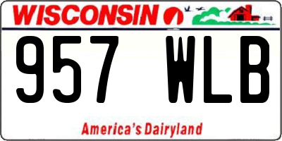 WI license plate 957WLB