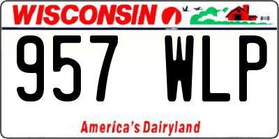 WI license plate 957WLP