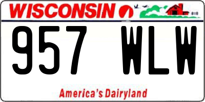 WI license plate 957WLW